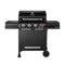 4-Burner Propane Gas Grill in Matte Black with Trivantage Multifunctional Cooking System