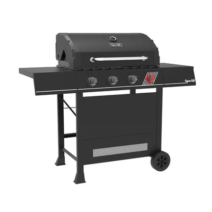 4-Burner Propane Gas Grill in Matte Black with Trivantage Multifunctional Cooking System