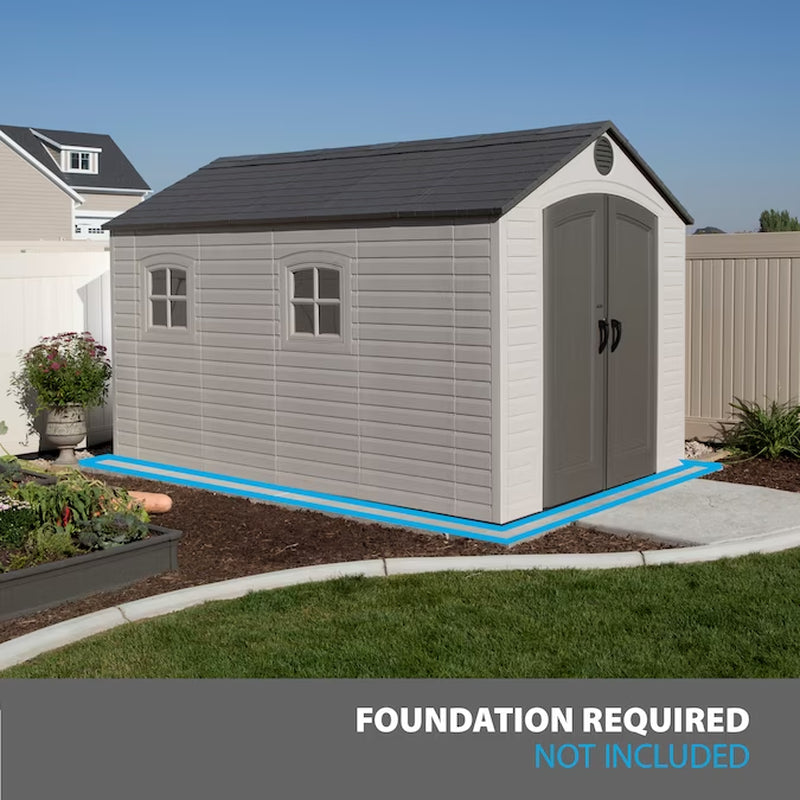 8-Ft X 12-Ft Resin Storage Shed (Floor Included)